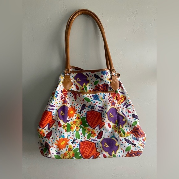 Carpetbags of America - Fun Ocean Beach 🏝️ themed tote size bag - Picture 1 of 12